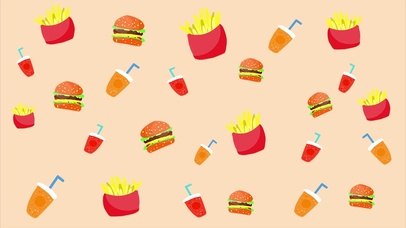 卡通汉堡夏天夏季夏日