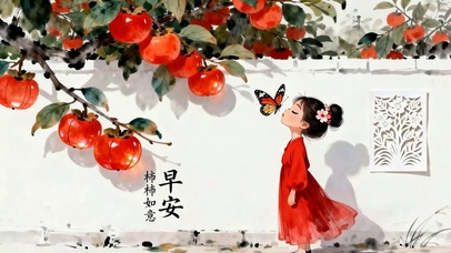 水墨画荷叶
