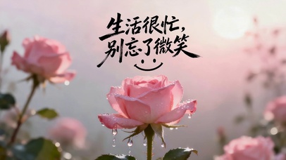 生活很忙，别忘记微笑