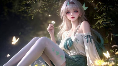 林间清新美少女流萤