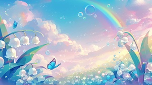彩虹铃兰花丛