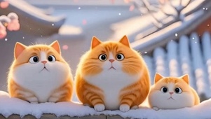 雪中萌猫