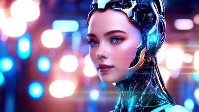 科幻机器人美女