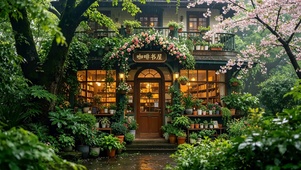雨天雨林咖啡屋