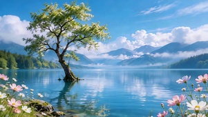 云栖碧湖 自然风景