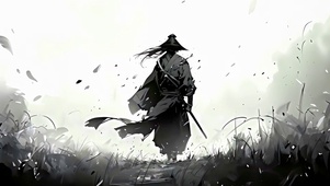 水墨风独行浪人