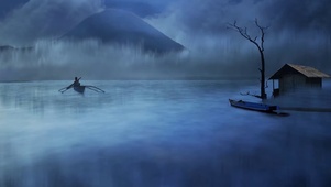 湖中小屋
