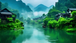山水古镇美景