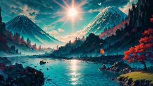 山谷河流