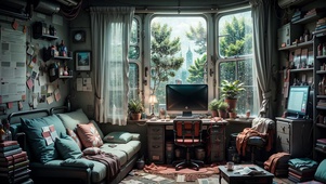 【雨景】男生的房间