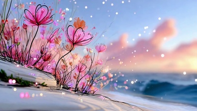 海边石缝中小花