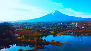 航拍富士山