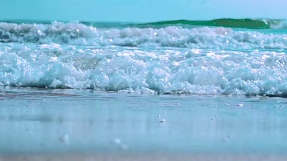 岸边波浪放松心情