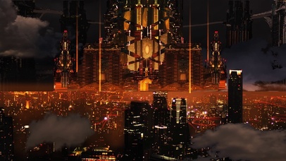 云端城市夜景