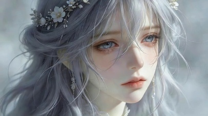 可爱忧伤女孩