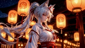 狐耳灯笼夜景