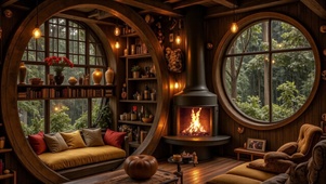 【雨景】森林里的精灵木屋