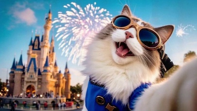 猫咪也去迪士尼打卡啦