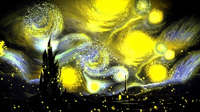 4K原画【梵高 渐变星空】