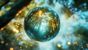 森林水滴微光生态世界