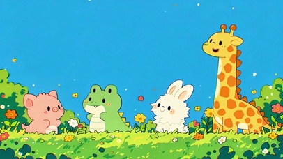 小动物们的春日草地派对