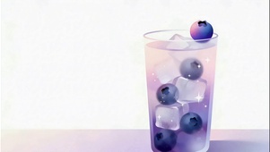 清新蓝莓冰饮杯