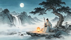 山水瀑布二胡