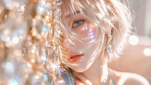 鎏光温柔短发美女4K