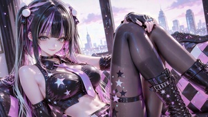 纯欲黑丝二次元女孩