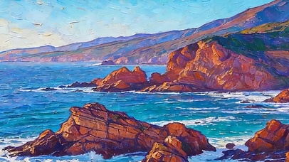 海滩带鱼屏