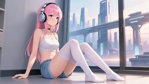 听音乐摇摆白丝少女