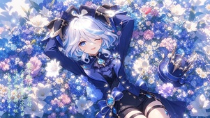 原神 芙宁娜 蓝色花田