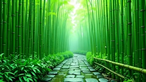清新护眼竹林