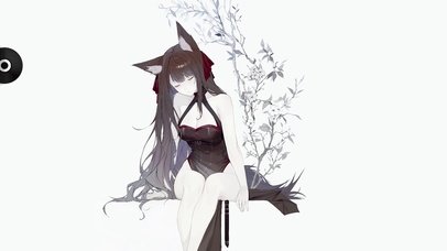 水墨狐女