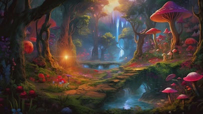 奇幻魔法森林风景