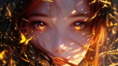 秋光漫染，眸有繁星 