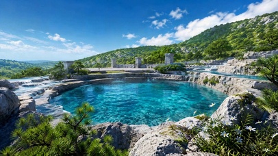 碧湖山谷风光