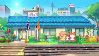 治愈可爱柯基车站等待