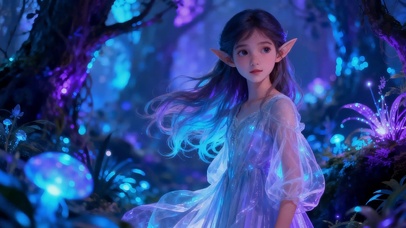 森林里的精灵女孩