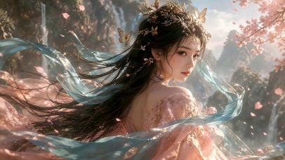 古风唯美樱花少女