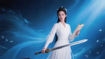 古风美女研习剑法2