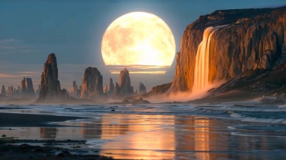 海浪瀑布星球