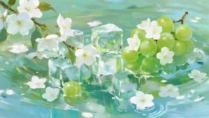 冰花浮玉珠