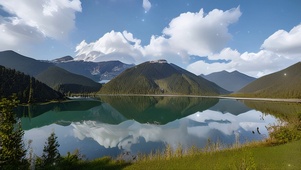 湖泊美景