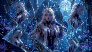 深海幻境银发精灵美少女