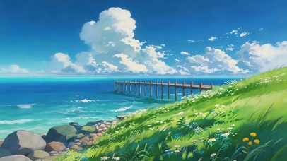 海边的草地