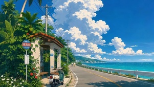 海边夏日公路