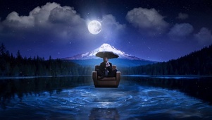 漂浮在湖中