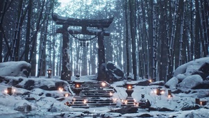 雪中神社