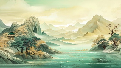 古风场景AI插画